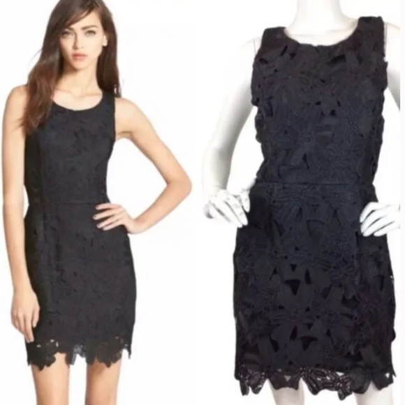 ASTR The Label | Sleeveless Black Lace Overay Cocktail Dress | Size XS - Picture 1 of 11